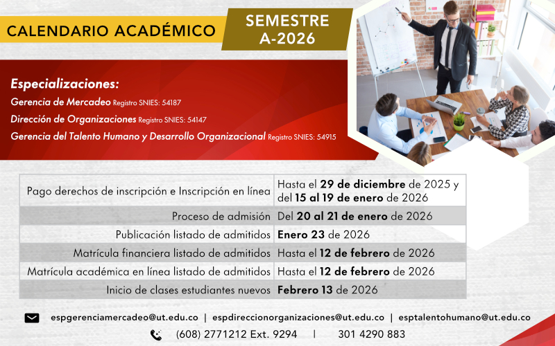 Inscripciones Especializaciones Facultad de Ciencias Económicas y Administrativas