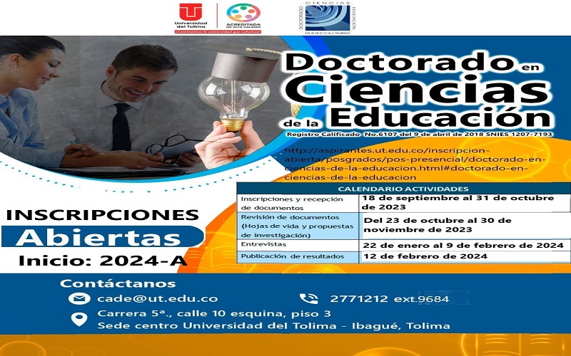 Inscripciones   Doctorado en Ciencias de la Educación