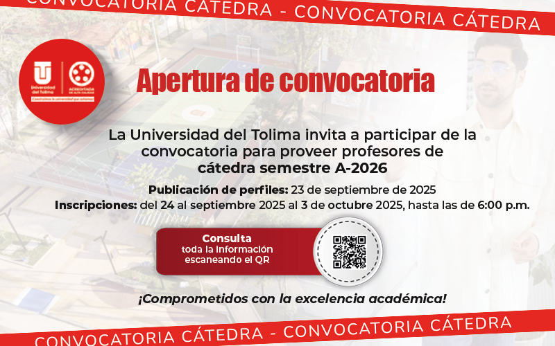 Apertura de convocatoria docentes de catedra