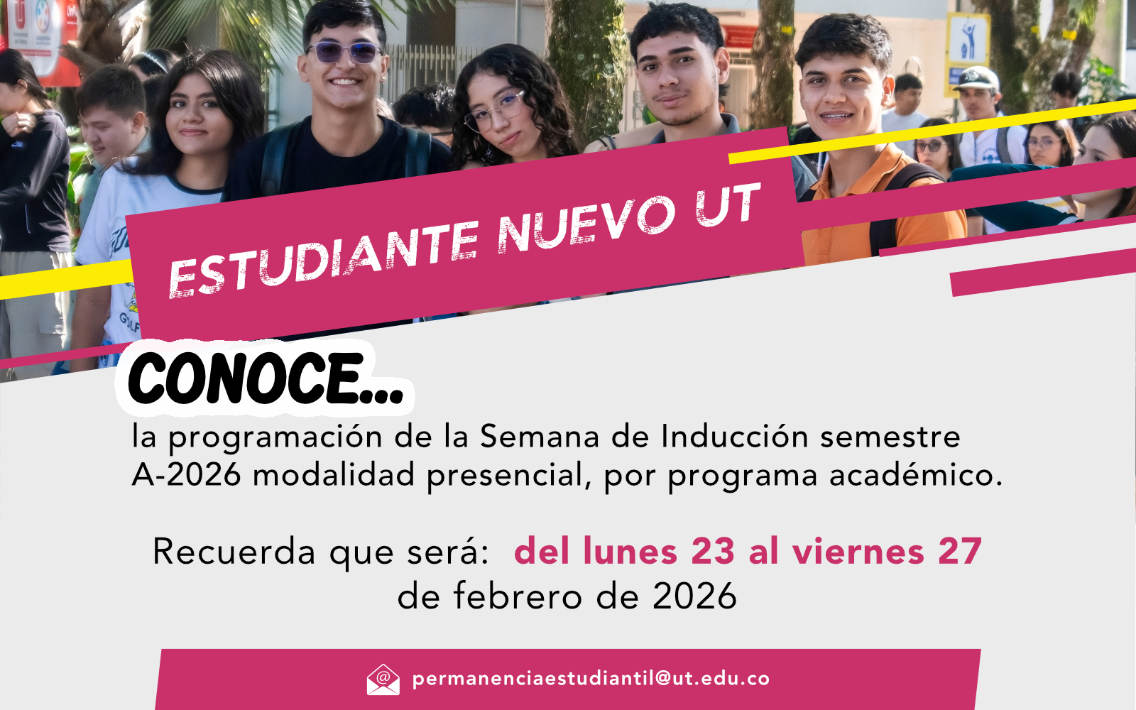Jornada de inducción semestre B-2026