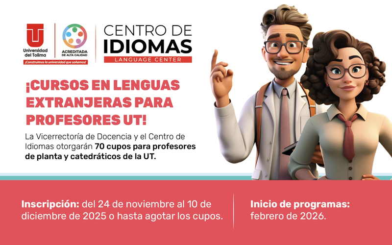 Convocatoria Semestre A-2026. Proceso de inscripción para asignación de cupos de los cursos de lengua extranjera